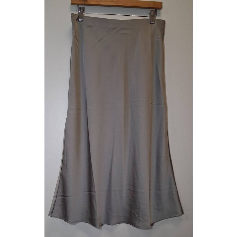 J.crew womens small maxi slip skirt silver gray lightweight